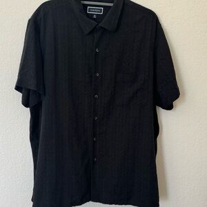 Black Club Room- Macys Exclusive Textured Short Sleeve Shirt